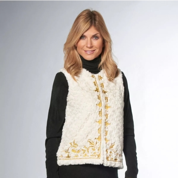 Luxe by Irina White and Gold Vest - Picture 1 of 8